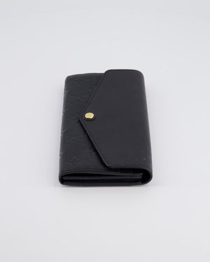 Louis Vuitton Black Sarah Wallet in Monogram Empreinte Leather with Gold Hardware RRP £595