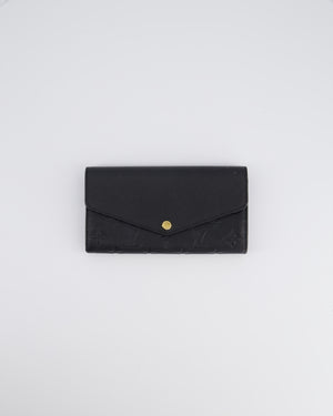 Louis Vuitton Black Sarah Wallet in Monogram Empreinte Leather with Gold Hardware RRP £595