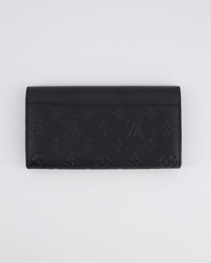 Louis Vuitton Black Sarah Wallet in Monogram Empreinte Leather with Gold Hardware RRP £595