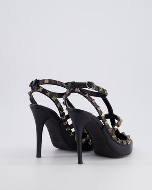 Valentino So Black Leather Rockstud Ankle Strap Pump Heels EU 35.5 RRP £670