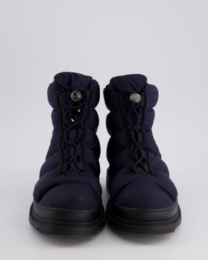 Chanel Navy Padded CC Snow Boots Size EU 39