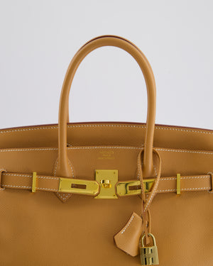 *RARE* Hermès Vintage Birkin Bag Retourne 30cm in Gold Courchevel Leather with Gold Hardware