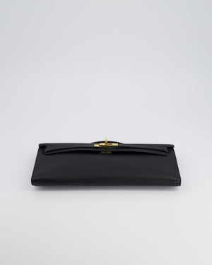 *HOT COLOUR* Hermès Kelly Cut Bag in Black Swift Leather with Gold Hardware