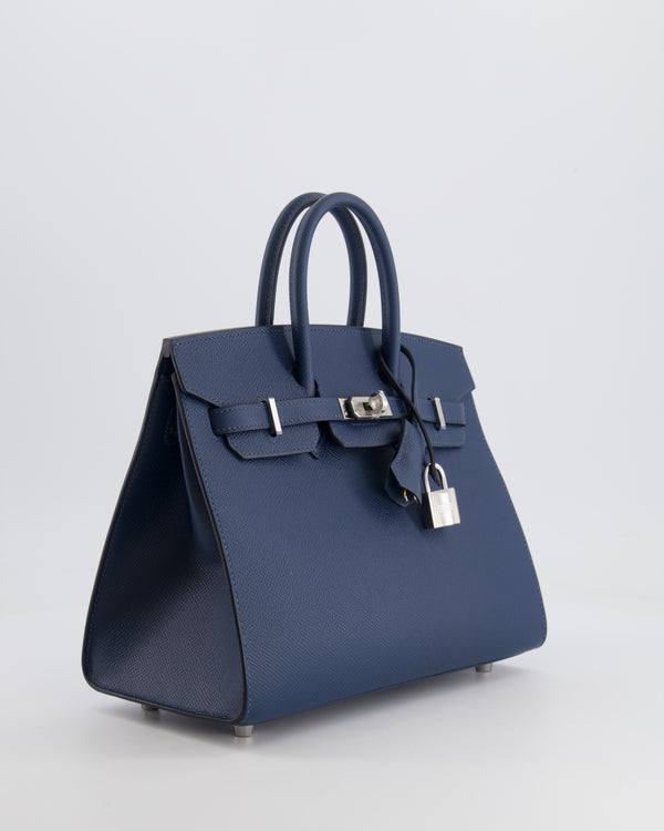 *RARE* Hermès Birkin 25cm Bag Sellier in Bleu de Prusse Epsom Leather with Palladium Hardware