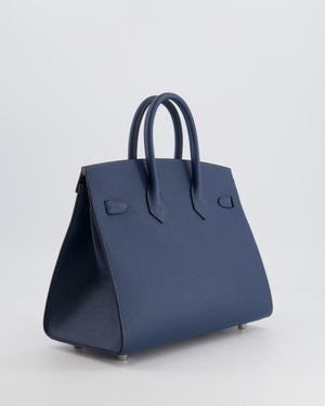 *RARE* Hermès Birkin 25cm Bag Sellier in Bleu de Prusse Epsom Leather with Palladium Hardware