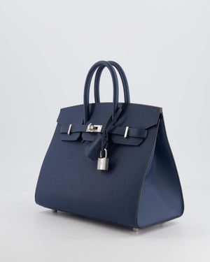 *RARE* Hermès Birkin 25cm Bag Sellier in Bleu de Prusse Epsom Leather with Palladium Hardware