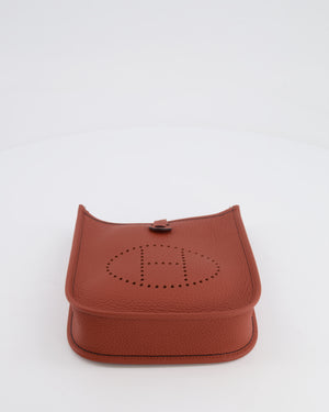 Hermès Mini Evelyne Bag in Cuivre Clemence Leather with Palladium Hardware