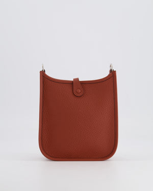 Hermès Mini Evelyne Bag in Cuivre Clemence Leather with Palladium Hardware