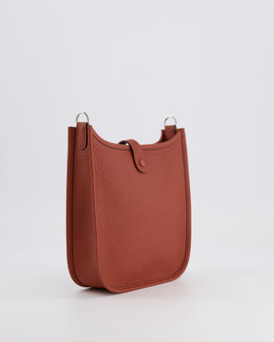 Hermès Mini Evelyne Bag in Cuivre Clemence Leather with Palladium Hardware