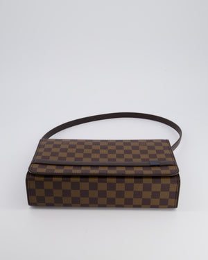 Louis Vuitton Damier Ebene Brown Tribeca Shoulder Bag with Leather Handle