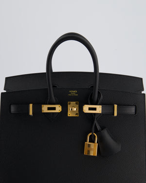 *RARE* Hermès Birkin 25cm Sellier Bag in Black Epsom Leather with Rose Gold Hardware