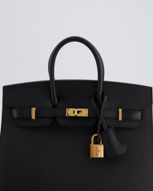 *RARE* Hermès Birkin 25cm Sellier Bag in Black Epsom Leather with Rose Gold Hardware