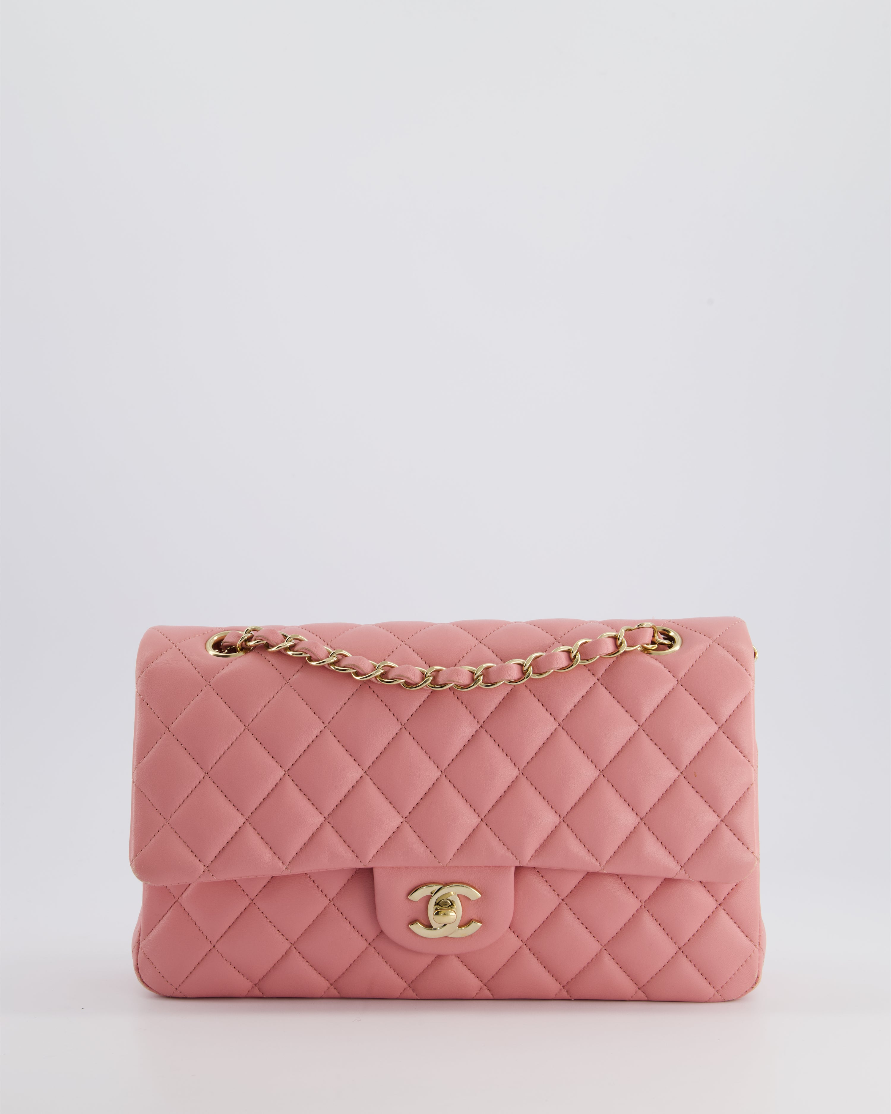 Chanel double flap pink sale