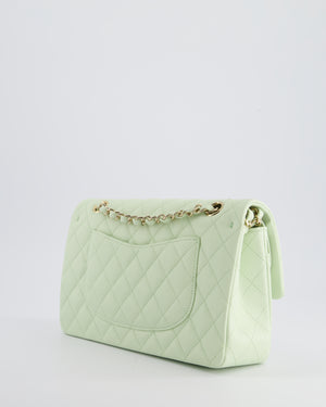 Chanel Pistachio Green Medium Double Flap Bag in Caviar Leather with Champagne Gold Hardware RRP £8,850