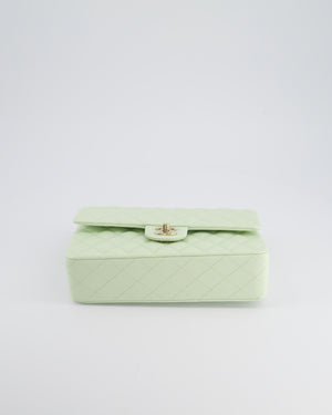 Chanel Pistachio Green Medium Double Flap Bag in Caviar Leather with Champagne Gold Hardware RRP £8,850