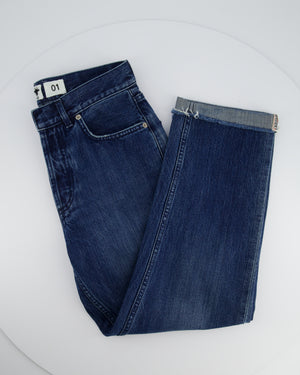 Christian Dior Blue 01 Denim Jeans with Logo J'adore Turn Up Size FR 32 (UK 4)