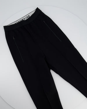 Balenciaga Black Leggings With Zip Pockets and Elasticated Logo Waistband Size FR 34 (UK 6)