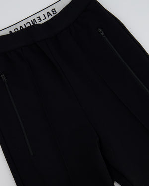 Balenciaga Black Leggings With Zip Pockets and Elasticated Logo Waistband Size FR 34 (UK 6)