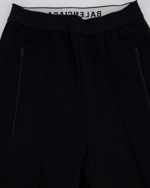 Balenciaga Black Leggings With Zip Pockets and Elasticated Logo Waistband Size FR 34 (UK 6)