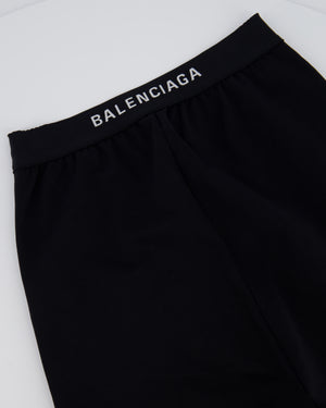 Balenciaga Black Leggings With Zip Pockets and Elasticated Logo Waistband Size FR 34 (UK 6)