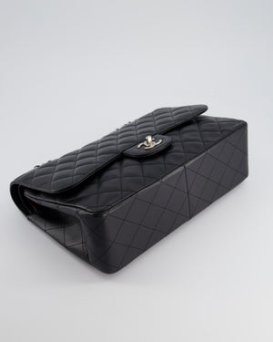 Chanel Black Jumbo Classic Double Flap Bag in Caviar Leather with Palladium Hardware