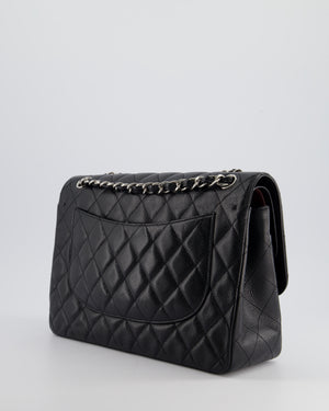 Chanel Black Jumbo Classic Double Flap Bag in Caviar Leather with Palladium Hardware