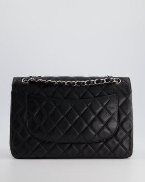 Chanel Black Jumbo Classic Double Flap Bag in Caviar Leather with Palladium Hardware