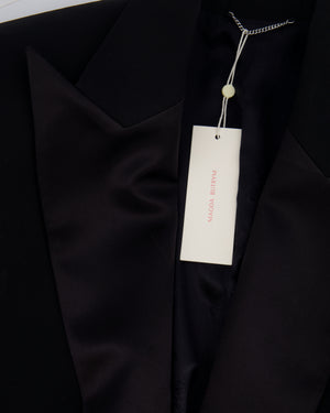 Magda Butrym Black Wool and Silk Blazer Jacket Size FR 36 (UK 8) RRP £2,100