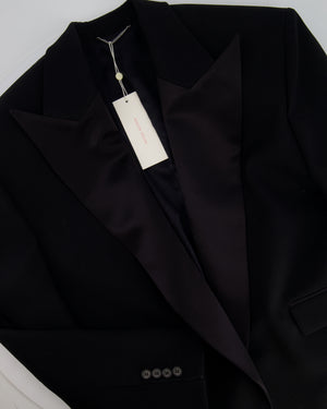 Magda Butrym Black Wool and Silk Blazer Jacket Size FR 36 (UK 8) RRP £2,100