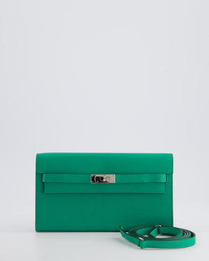 Hermès Kelly To Go Bag in Menthe Chevre Leather with Palladium Hardware