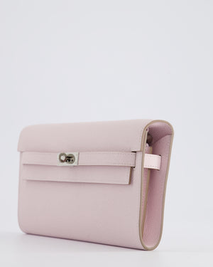 Hermès Kelly To Go Bag in Mauve Pale Epsom Leather with Palladium Hardware