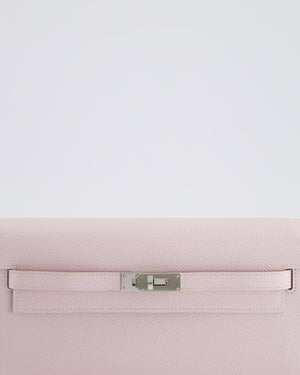 Hermès Kelly To Go Bag in Mauve Pale Epsom Leather with Palladium Hardware