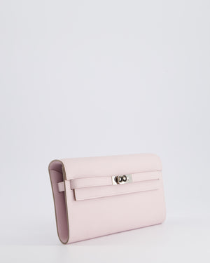 Hermès Kelly To Go Bag in Mauve Pale Epsom Leather with Palladium Hardware