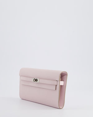 Hermès Kelly To Go Bag in Mauve Pale Epsom Leather with Palladium Hardware