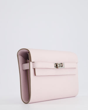 Hermès Kelly To Go Bag in Mauve Pale Epsom Leather with Palladium Hardware