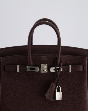 *HOT COLOUR* Hermes Birkin 25cm Bag in Rouge Sellier Togo Leather with Palladium Hardware