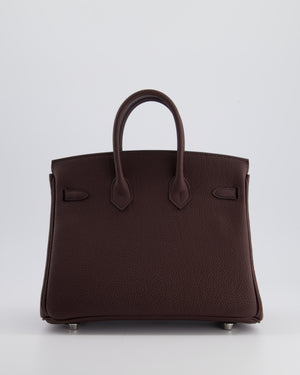 *HOT COLOUR* Hermes Birkin 25cm Bag in Rouge Sellier Togo Leather with Palladium Hardware