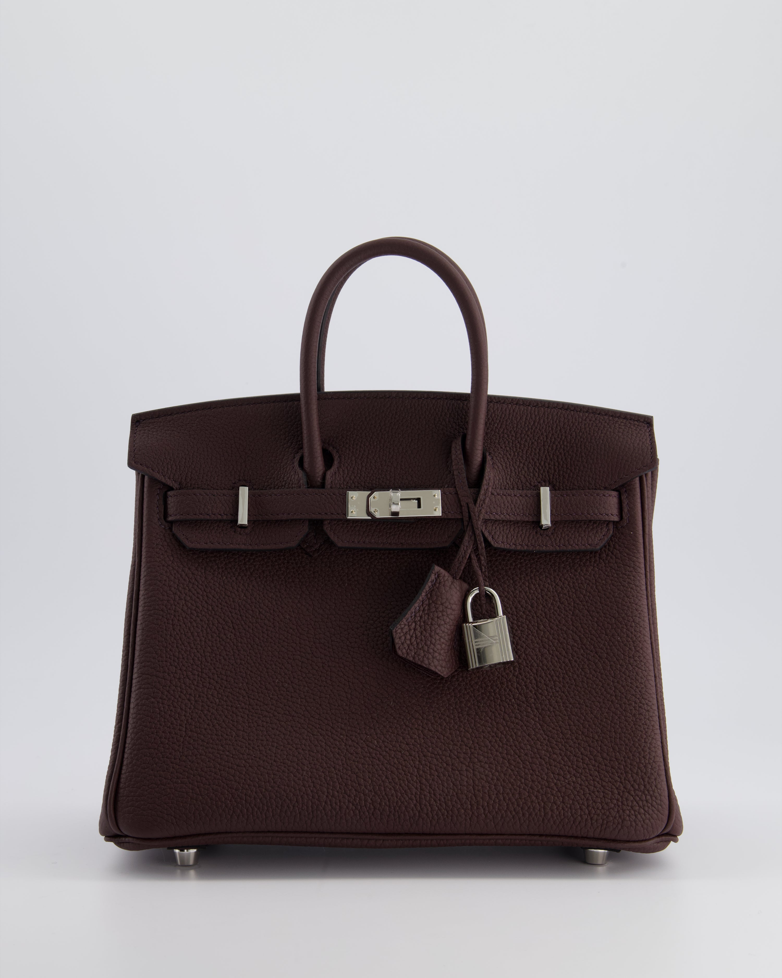 HOT COLOUR Hermes Birkin 25cm Bag in Rouge Sellier Togo Leather with