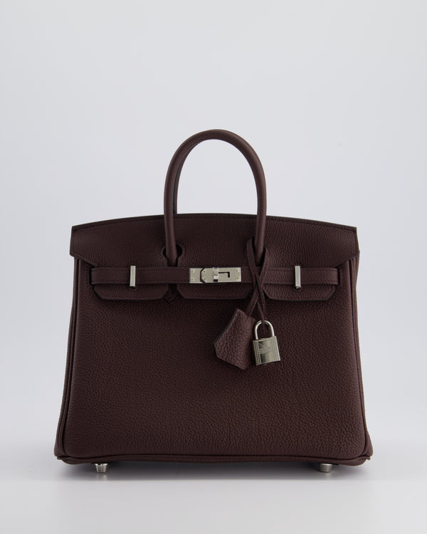 *HOT COLOUR* Hermes Birkin 25cm Bag in Rouge Sellier Togo Leather with Palladium Hardware