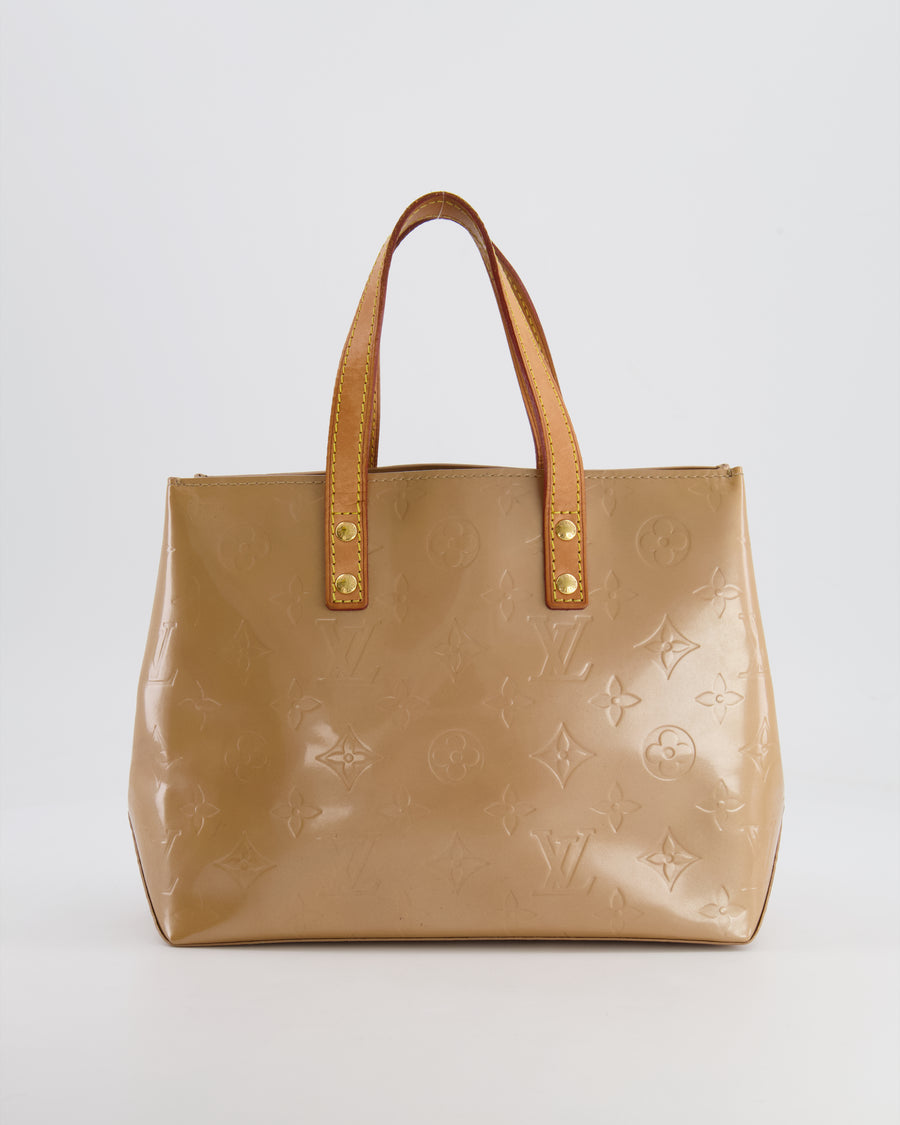 Louis Vuitton Beige Monogram Vernis Reade PM Bag with Gold Hardware