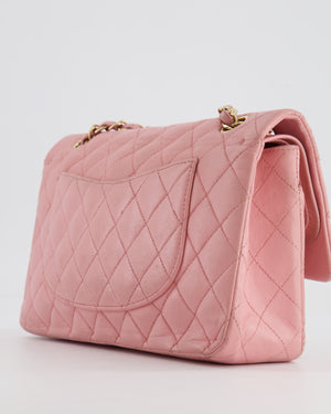 *FIRE PRICE* Chanel Bubblegum Pink Vintage Classic Medium Double Flap Bag in Lambskin Leather with 24K Gold Hardware