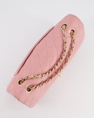 *FIRE PRICE* Chanel Bubblegum Pink Vintage Classic Medium Double Flap Bag in Lambskin Leather with 24K Gold Hardware