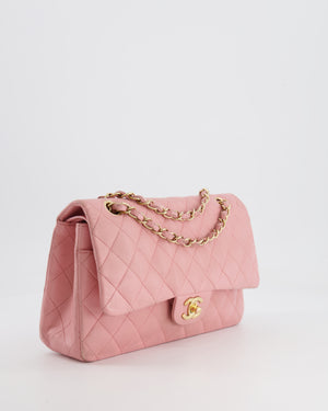 *FIRE PRICE* Chanel Bubblegum Pink Vintage Classic Medium Double Flap Bag in Lambskin Leather with 24K Gold Hardware