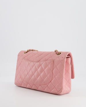 *FIRE PRICE* Chanel Bubblegum Pink Vintage Classic Medium Double Flap Bag in Lambskin Leather with 24K Gold Hardware