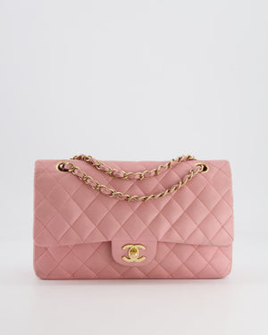 *FIRE PRICE* Chanel Bubblegum Pink Vintage Classic Medium Double Flap Bag in Lambskin Leather with 24K Gold Hardware