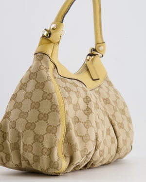 Gucci Beige Vintage GG Logo Canvas Abbey D-Ring Shoulder Bag with Silver Hardware