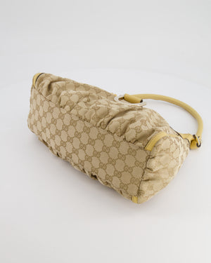 Gucci Beige Vintage GG Logo Canvas Abbey D-Ring Shoulder Bag with Silver Hardware