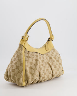 Gucci Beige Vintage GG Logo Canvas Abbey D-Ring Shoulder Bag with Silver Hardware