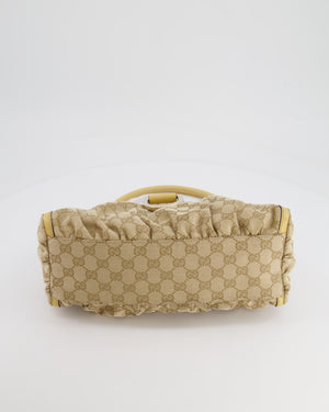 Gucci Beige Vintage GG Logo Canvas Abbey D-Ring Shoulder Bag with Silver Hardware