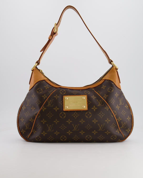 Louis Vuitton Brown Monogram Thames GM Bag with Gold Plate Details